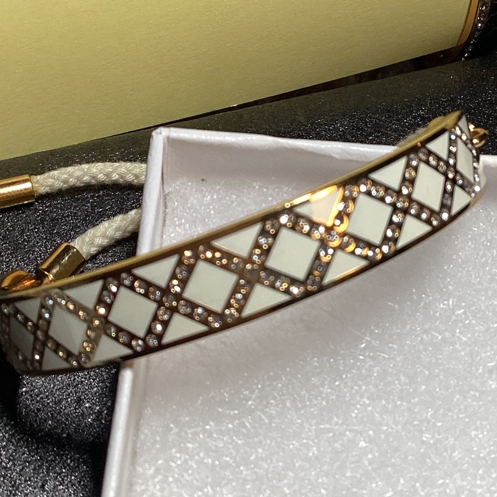 Halcyon white enamel bracelet